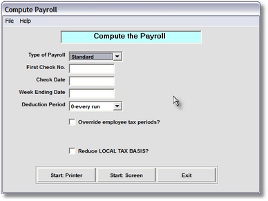 Compute the Payroll