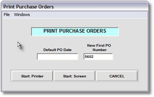 Print Purchase Orders
