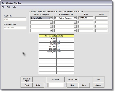 Federal / State Income Tax Tables