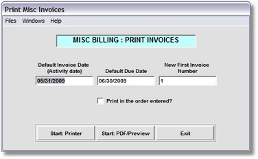 Print Invoices